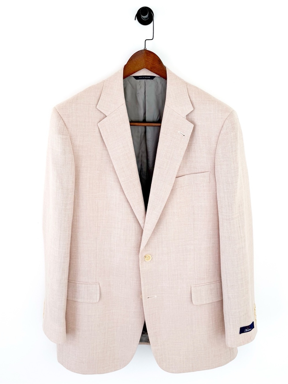 NWT NEW Brooks Brothers Madison Herringbone Wool Men's Sport Coat Pink 42L
